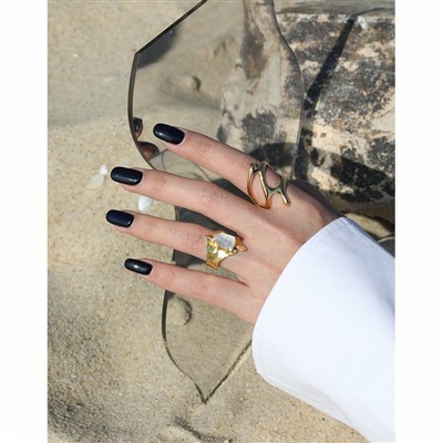 Vergoldete Kristallringe